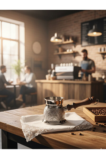 Meya design Brass Coffee Pot 4'' İnc – Brass and Nickel Blend Turkish Coffee Pot