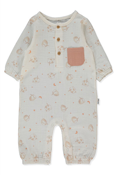 Bebetto Muslin Golf Jumpsuit Printed (Pillowy) Tile Pattern