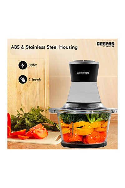 Geepas 2L Multi Copper With Garlic Peeler - 2 Speed - Stainless Steel Blades,...