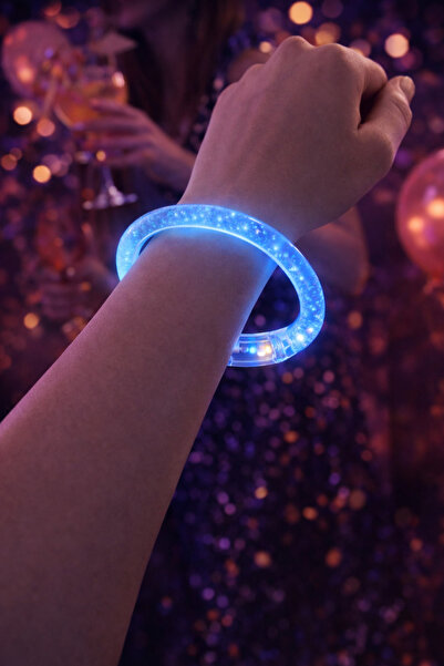 PARTİPORT LED Işıklı Parti Bilekliği Neon Glow Bracelet Disko Festival Konser...