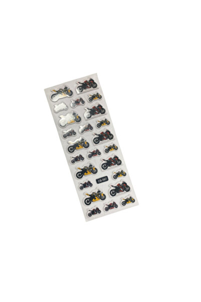 Ticon Puffy Sticker Motorcycle Tps-012/8 (Pack of 20)