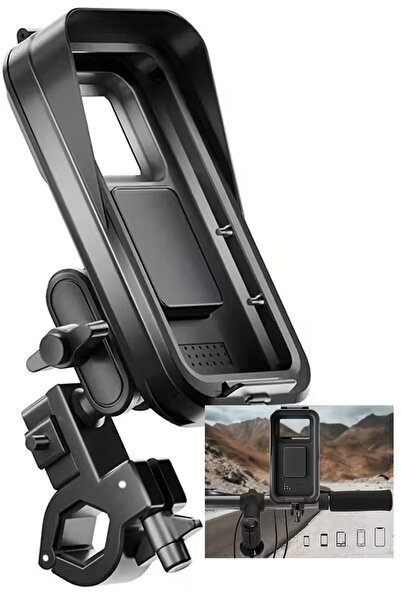 TechnoStation Motorcu Kurye Bisiklet Bebek Arabası Uyumlu Gidon Bağlantılı Te...