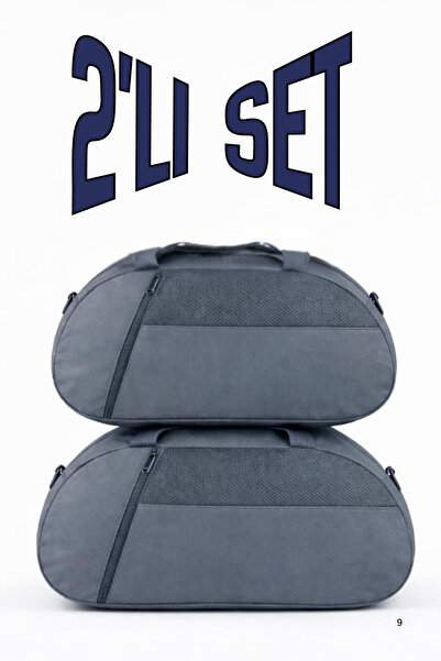 KAFF 2-Piece Navy Blue Hand Travel Sports Bag with Front Pocket and Adjustabl...