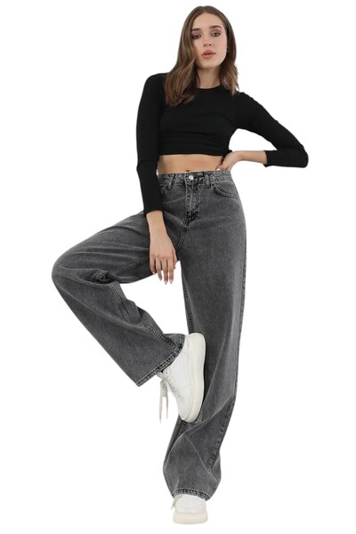 Livik Детски панталони от еластичен деним с широки крачоли