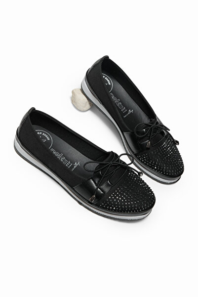 Tonny Black Balerini de zi cu zi pentru femei, negri, cu talpă termică, cu și...