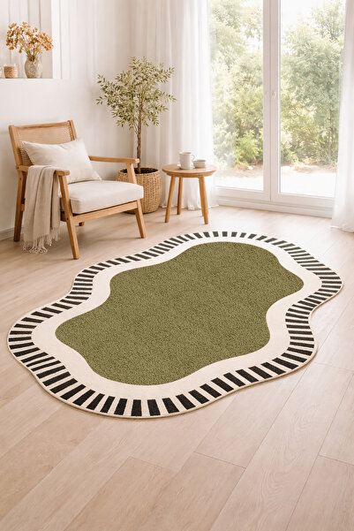 Decomia Home Dijital Kaymaz Yıkanabilir Renkli Retro Salon Halısı Mutfak Halı...