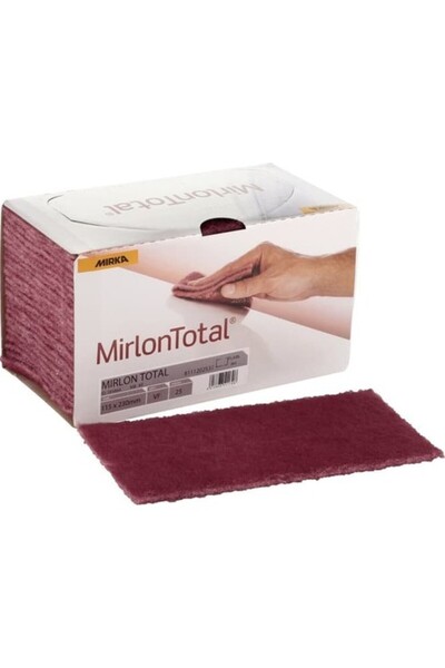 detailmarket ديتيل ماركت ميركا ميرلون توتال 115x230 ملم لباد تلميع أحمر 25 قطعة