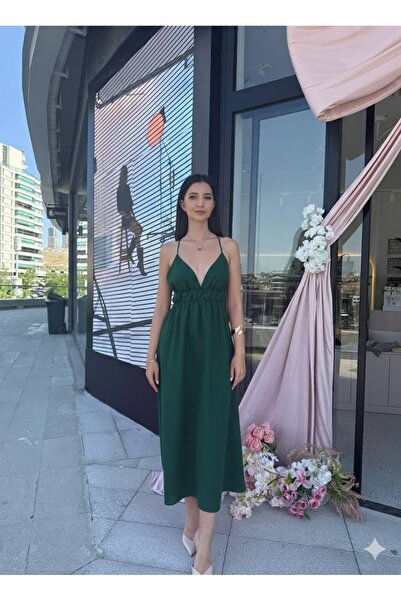 OlaFre SLINGED MIDI DRESS