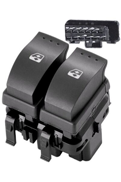 Üstün Renault Megane 2 Sol Çiftli Cam Düğmesi Siyah (ANC 216)