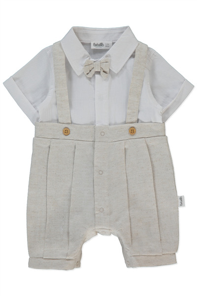 Bebetto Woven Golf Jumpsuit (Little Sir) Beige