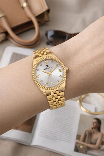 Daniel Klein Women's Double Color Gold Metal Cord Wristwatch with 2 Years War...