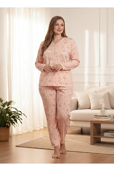 SEBOTEKS Set de pijamale de damă cu mâneci lungi, din țesătură subțire de sez...