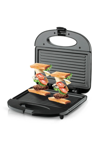 zola Sandwich maker grill 750W, non-stick plates, indicator light, black