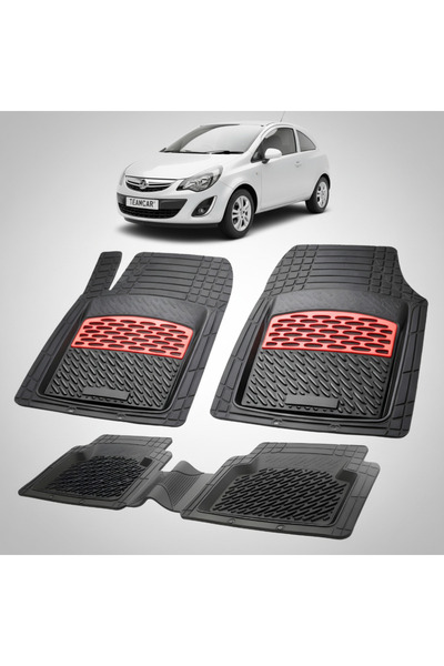 TEAMCAR Συμβατά πατάκια δαπέδου Opel Corsa D Coupe 2006-2014 | Κόκκινο