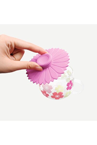 Flying Tiger Copenhagen Açık Pembe Çiçek Şeklinde Bardak Kapağı