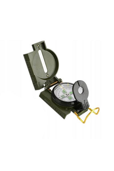 zola Военен компас, защитен капак, лупа, 8x5.8x2.5 см, зелен
