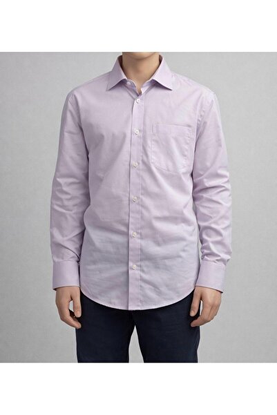 Rosori Lila Uzun Kollu Erkek Gömlek