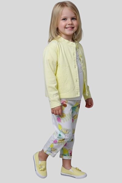 ww waka waka kids store Girl's Yellow Jacket 3-Piece Combination Set