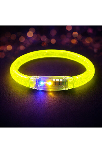 PARTİPORT LED Işıklı Parti Bilekliği Neon Glow Bracelet Disko Festival Konser...