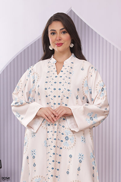 Lyaly aljlabyh A Ramadan evening dress adorned with pearls and crystals - mad...