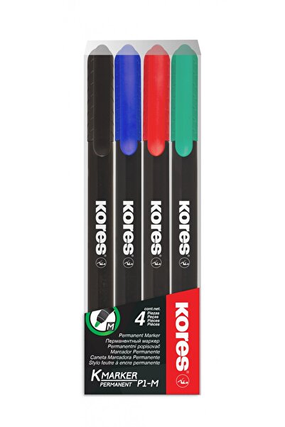 kores Permanent Markers Set 4 1 mm