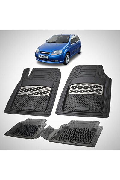 TEAMCAR Πατάκια δαπέδου συμβατά με Chevrolet Kalos Hatchback 2005-2008 | Ασημί
