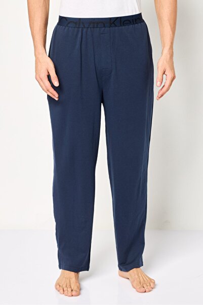 Calvin Klein بنطلون نوم نسائي بشعار ماركة، لون كحلي