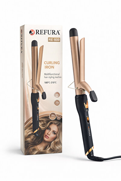 REFURA Professional hair curling iron with a temperature range of 180–210°C –...