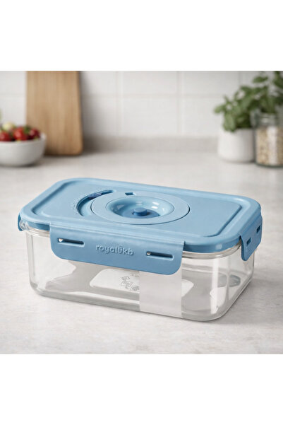 esdekor Vacuum Fresh Storage Container Seoul 600 ml 16X11X7Cm 1 Piece with Da...