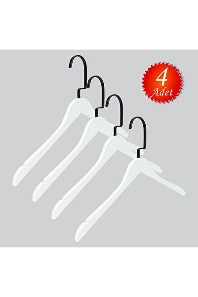 NYN Wooden M001-Ç (Black Hook Lama) Shirt, T-Shirt, Blouse, Dress Hanger 4 Pi...