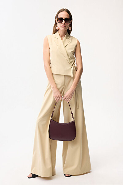 adL Yandan Cepli Geniş Paça Pantolon