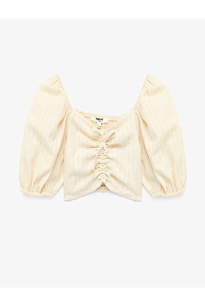 Koton Pamuk komad bluza sa srcem i kratkim rukavima Sa mašnom Gipeli bluza sa...