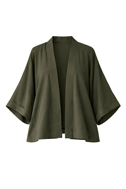 Retrobird Design Boho Mini Kimono Kaki