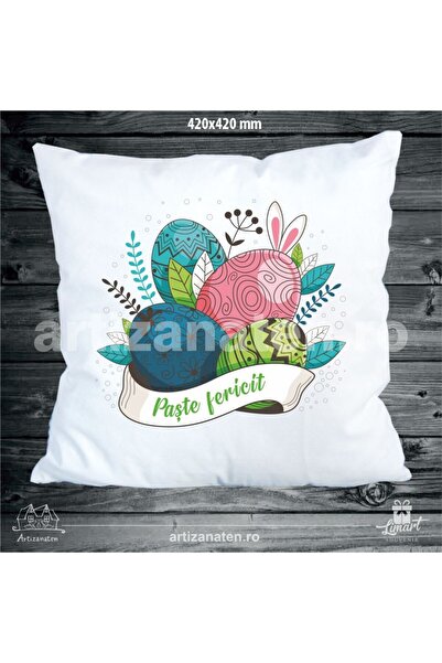 LimArt Multicolored Easter Decorative Cushion 45x45 cm - festive Easter design