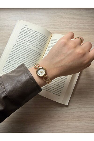 rubsey Retro Minimal Metal Band Vintage Women Wristwatch Round Case