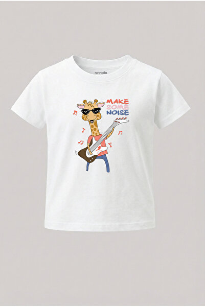 nirvoda Παιδικό μπλουζάκι με στάμπα κιθαρίστα καμηλοπάρδαλης
