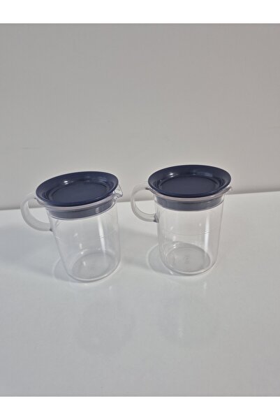 Tupperware 2-Piece Crystal Creamer Set in Dark Blue