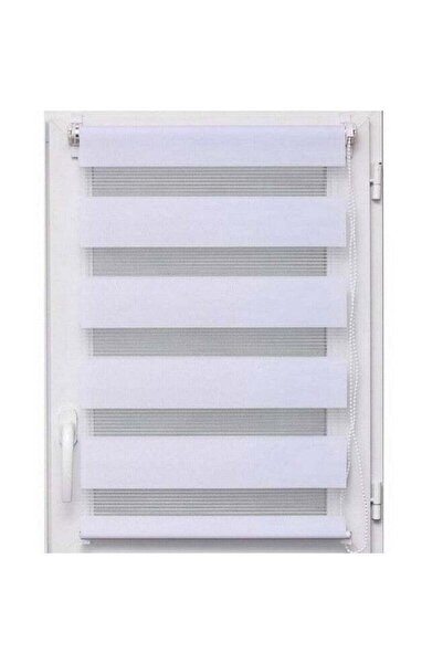 Luance Zebra Day-Night Roller Blinds White 150 x 180 cm