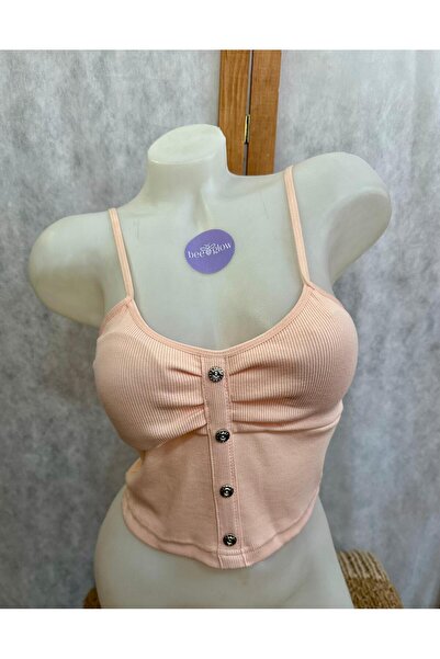 Bee Glow Kadın Crop Çıkarılabilir Pedli Crop, Büstiyer Bluz