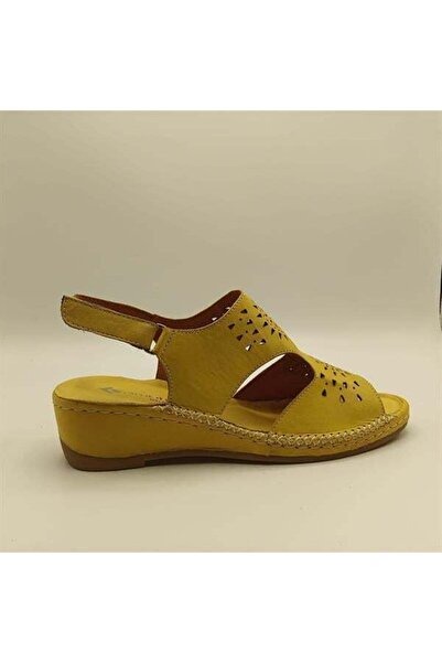 Ametist Calina Yellow Genuine Leather Handmade Women's Sandals – Colorful Sum...