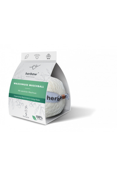 Herbow International Zrt. Soap Nut Washing Ball for Colored Clothes 1 pc/5 Wa...