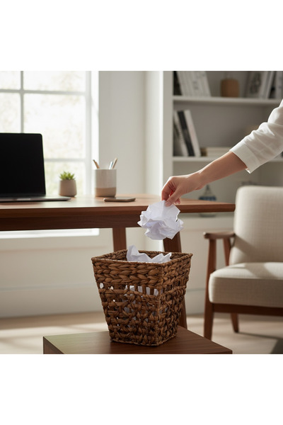 MAZPRO wicker wastebasket