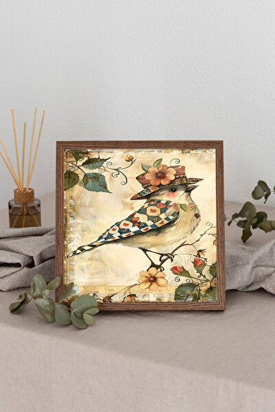 Dekorsiahome Τετράγωνος πίνακας με ξύλινο πλαίσιο TK3569