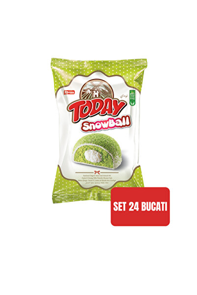 Elvan SET 24 BUCĂȚI - Today Snowball Tort Baton cu Fistic și Nucă de Cocos 40 g