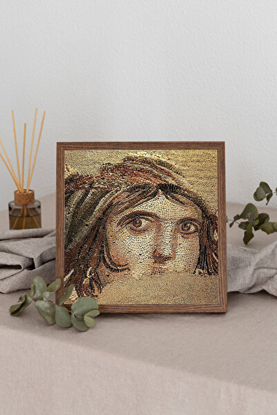 Dekorsiahome Tablou pătrat cu ramă din lemn TK3548