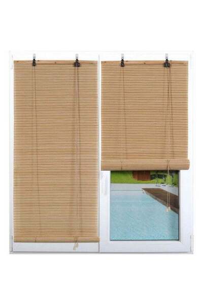Luance Bamboo Slats Roller Blinds Natural Beige 200 x 200 cm