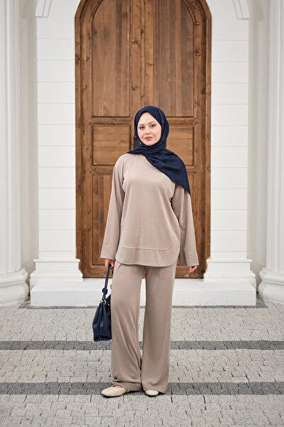 LOCCO Set de damă cu detaliu în formă de șirag în față, cu guler tip biciclet...