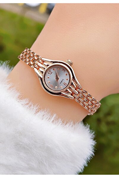 Weluxa Rose Gold Color Minimal Women's Wristwatch + Watch Box