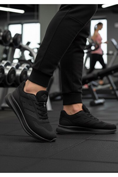 SOLAZER Men's Black Sneaker Daily Walking Sports Shoes 053-E