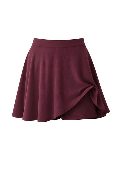 Retrobird Flared Shorts Skirt Women's Burgundy